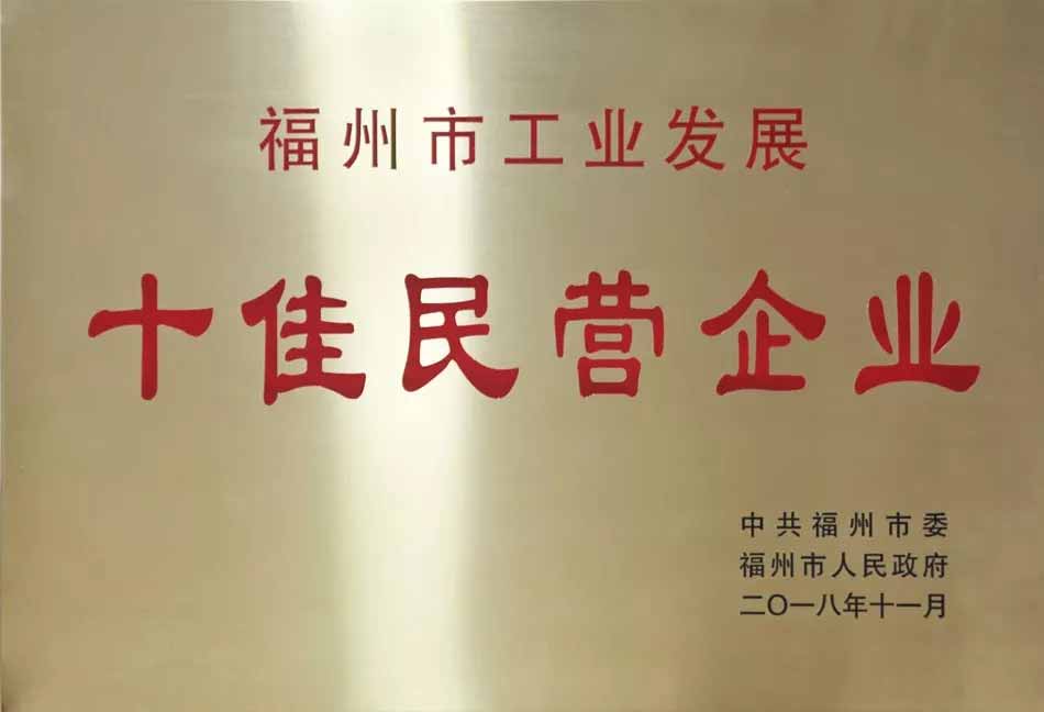 网上彩票平台荣获福州市工业发展十佳民营企业